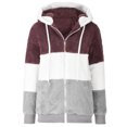 thumbnail image 5 of Zpanxa Women Plus Size Jacket Winter Warm Loose Plush Coat Zip Hooded Jacket Thicken Windproof Snow Coat for Outdoor Hiking Running Waiking Red XL, 5 of 6