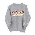 thumbnail image 4 of Qzwdhjm Girls Christmas Sweatshirts Xams Santa Cute Crewneck Sweatshirt with Thin Fleece Long Sleeve Graphic Winter Pullovers 2-15 Year, 4 of 9