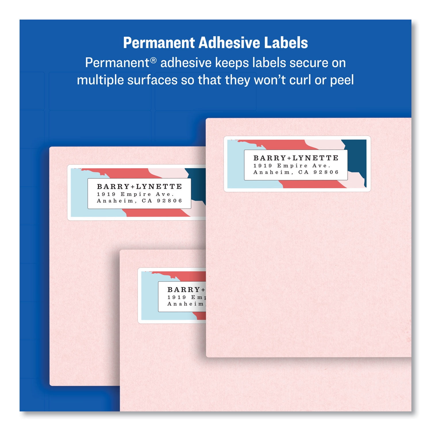Avery Easy Peel White Address Labels w/ Sure Feed Technology Laser Printers, 1 x 2.63, White, 30/Sheet, 250 Sheets/Pack