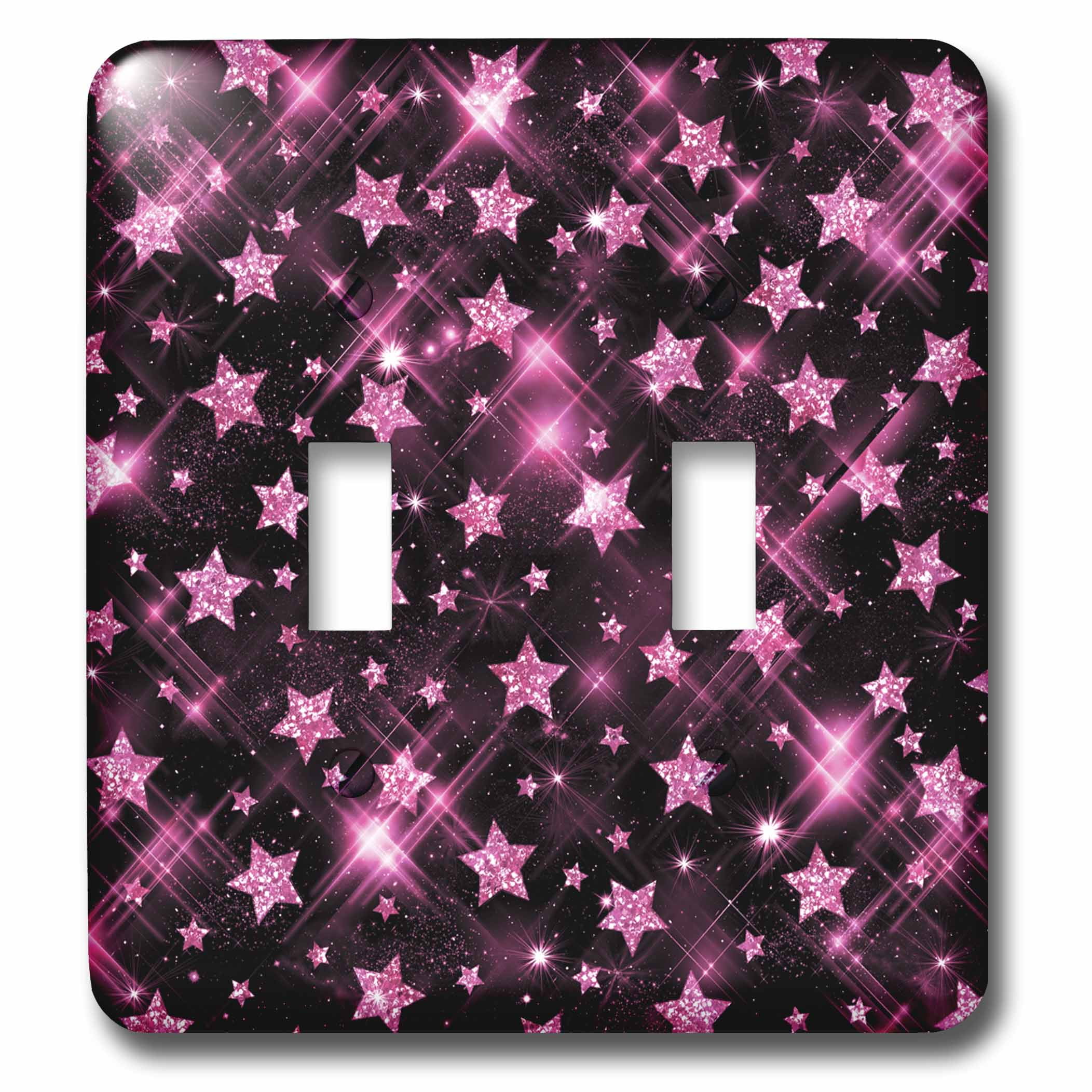 3dRose lsp_63064_2 Cosmic Dust Sparkles and Butterflies Double Toggle Switch