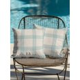 thumbnail image 3 of Outdoor Pillows Waterproof, Blue Checkered Throw Pillows with Inserts Included, Rustic Farmhouse Buffalo Plaid Indoor Outdoor Decorative Lumbar Pillow for Bed/Couch/Patio 16"x16", 2Pcs, 3 of 8