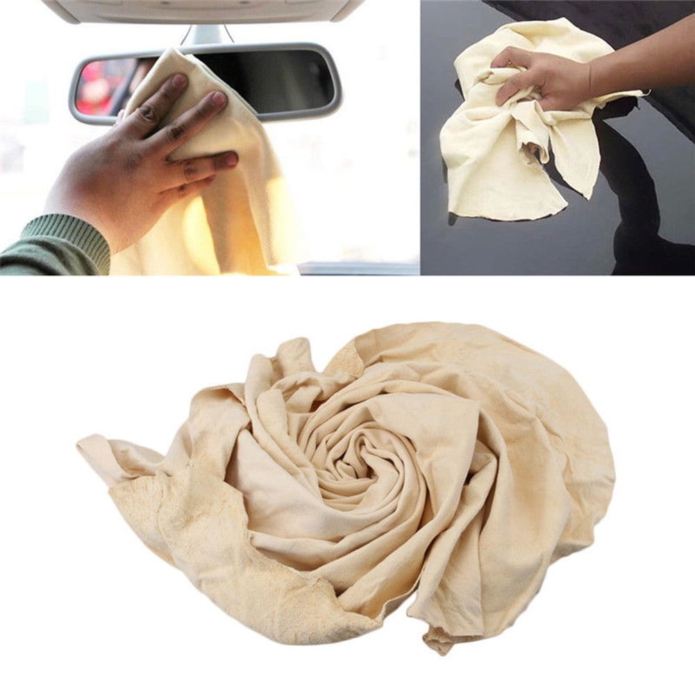 Natural Chamois Leather Car Cleaning Cloths Washing Suede Absorbent Towel ve 