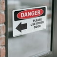 thumbnail image 4 of Please Use Other Door OSHA Danger Vinyl Decal Label 10 Inch x 7 Inch - 5 Pack, 4 of 6