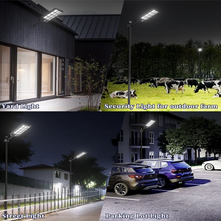 Lampadaire Solaire Extérieur Gefolly, Pour Parking Ou Zone Commerciale – Neuf