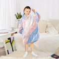 thumbnail image 6 of FORMRS Wearable Blanket Hoodie with Sleeves for Kids Cozy Flannel Sweatshirt, Abstract Blue, 6 of 7