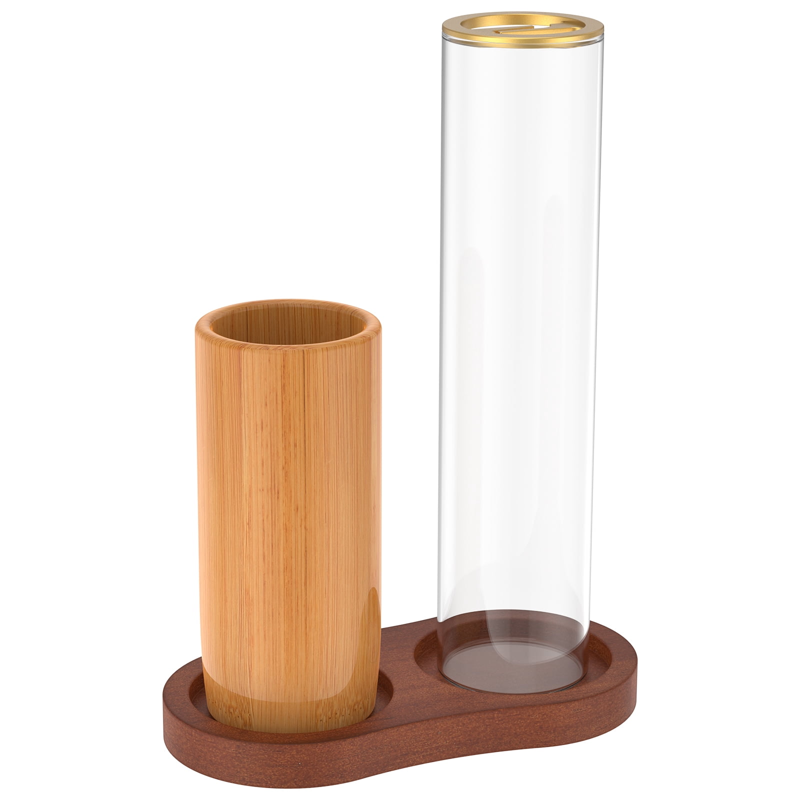 Grusce Wooden Upside Down Incense Holder Elegant Incense Stick Burner Holder with Ash Catcher for Home Office Yoga Living Room