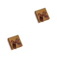 thumbnail image 4 of Yuarrent caja de embalaje de papel portátil decorativo lindo protector rectangular joyería colgante caja de regalo envoltura marrón Marrón 2piezas, 4 of 6