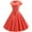 Watermelon Red, variant on Ichuanyi Women Vintage Short Sleeve Swing 50s Housewife Casual Evening Party Prom Dress