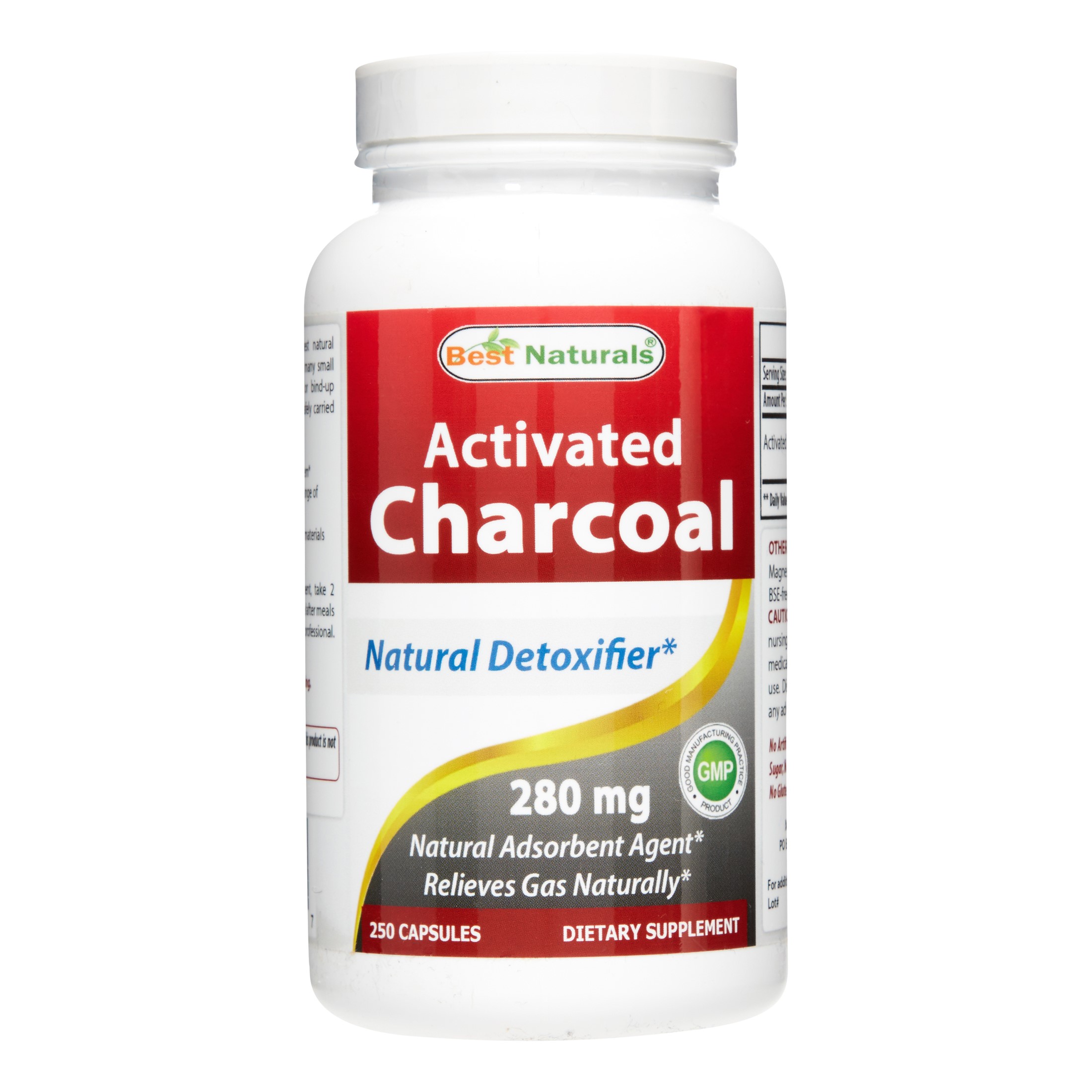 Best Naturals Activated Charcoal 280 mg, 250 Ct Walmart