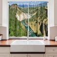 thumbnail image 2 of Wyoming Curtains 2 Panels Set, Calcite Springs Trees Panorama in Yellowstone, Window Drapes for Living Room Bedroom, 55"W X 39"L,Olive Green Dark Mustard Azure Blue Jade Green, by Ambesonne, 2 of 3