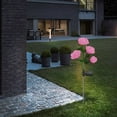 thumbnail image 4 of IPEWLEX Solar Garden Lights - Unique Swaying Design, 4-Head Floral & Butterfly Decorative Lights for Outdoor Use (2 Pack), 4 of 6