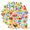 2A, variant on 35pcs-50pcs Tropical Stickers Summer Cartoon Stickers Beach Fruit Stickers for Laptops Suitcase Fridge