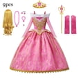 thumbnail image 3 of Disney-disfraz de sirena con lazo trasero para niña, vestido de princesa para fiesta de cumpleaños, Cosplay de Ariel, Aurora, 3 of 5