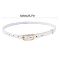 thumbnail image 6 of harmtty Women Belt Imitation Leather Adjustable Thin Waistband Solid Color Dresses Shirts Tops Waist Belt Versatile Fashion Accessory, 6 of 8