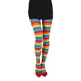 thumbnail image 4 of Medias de rayas multicolores para mujer Medias de Navidad Halloween Cosplay Pantimedias, 4 of 5