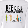 thumbnail image 4 of Inktastic Fishing Life is Full of Important Choices Long Sleeve Youth T-Shirt, 4 of 5
