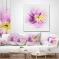 thumbnail image 4 of Designart Purple Flower Sketch with Splashes - Floral Throw Pillow - 18x18, 4 of 5