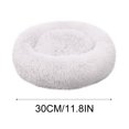 thumbnail image 3 of Round Small Dog Bed with Raised Rim - Comfortable Nest Bed Size 11.81 Inches (White), 3 of 5
