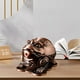 thumbnail image 2 of Cenicero de sapo con tapa, resistente al viento, para escritorio y interior Bronce rojo, 2 of 8
