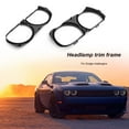 thumbnail image 3 of 2pcs Head Lamp Covers Trim Car Styling Accessories Black for Dodge Challenger, 3 of 9