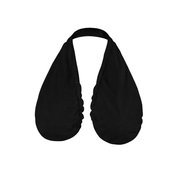 2026 Adjustable Hands Free Shower Towel Bra For Women, Wrap Around Bath Towel With Neck Strap, Quick Dry Microfiber Drying After Shower, Black L