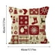 thumbnail image 3 of Wmhnj Funda de almohada con estampado de medias de rbol de Navidad, 45 x 45 cm, lino, funda de cojn para sof, borde decorativo, almohada de cintura, 3 of 9