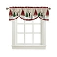 thumbnail image 4 of Christmas Snowflake Elk Window Curtain Living Room Kitchen Cabinet Tie-up Valance Curtain Rod Pocket Valance, 4 of 6