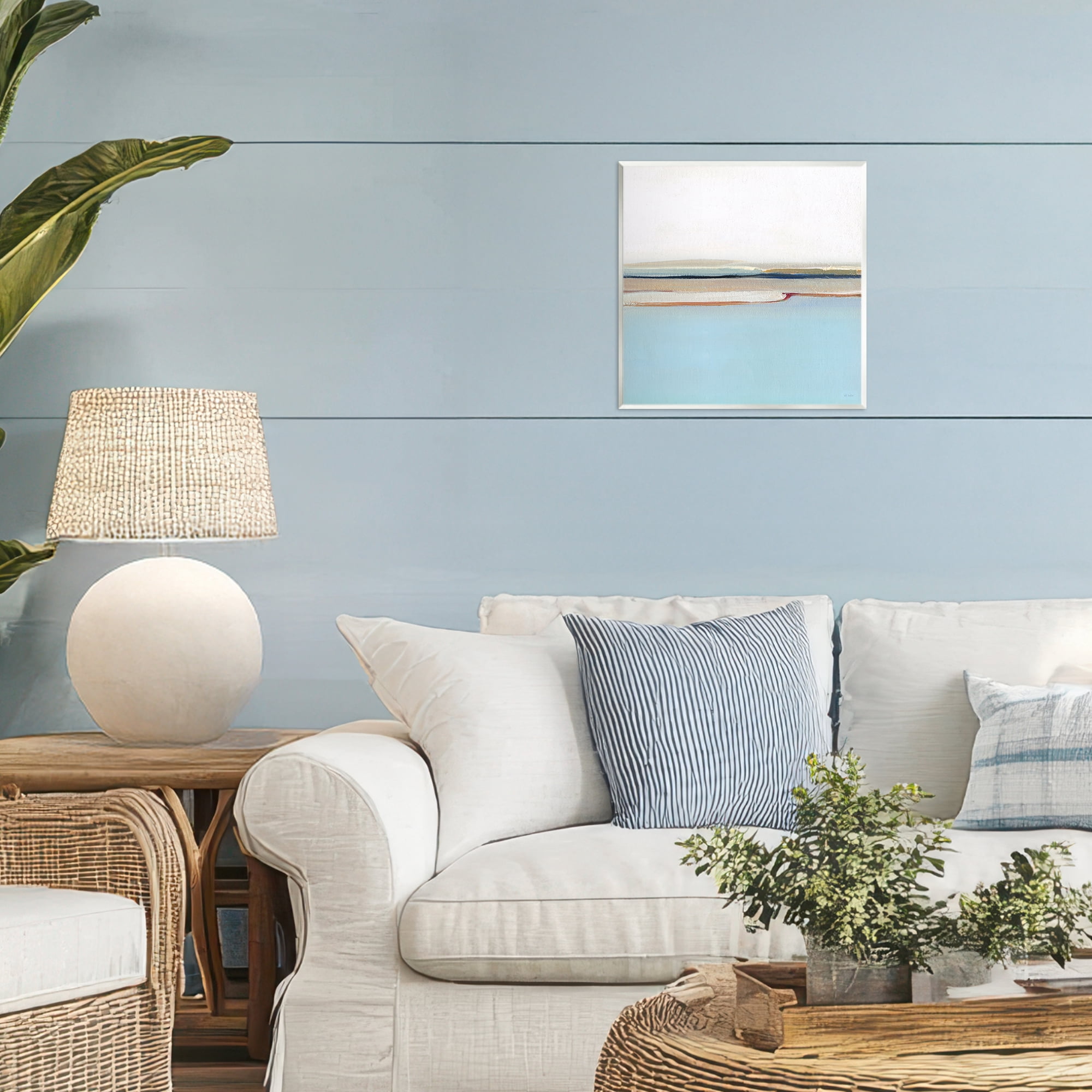 Stupell Industries Serene Minimal Shoreline at Dawn Wall Plaque Art, design by Sally Swatland