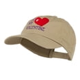 thumbnail image 2 of Be My Valentine Embroidery Cap - Khaki OSFM, 2 of 5