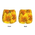 thumbnail image 6 of Uemuo 3D Sunflowers Pattern Women's Athletic Shorts High Waisted Running Shorts with Liner Pockets Gym Elastic Workout Shorts-Small, 6 of 9