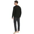 thumbnail image 3 of Purcoar Mens Pajamas Set Long Sleeve Sleepwear Loungewear Pj Sets, 3 of 9