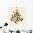 thumbnail image 1 of Plant Ornamental Christmas Tree Wall Decal by Wallmonkeys Peel and Stick Graphic (48 in H x 48 in W) WM291423, 1 of 4
