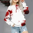 thumbnail image 4 of Bnwani Halloween Toddler Crew Neck Sweatshirts Girls Long Sleeve Casual Print Red Size 2-3t, 4 of 4