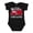 AB-Black, variant on Red Fire Little Firefighter White Text Boys or Girls Baby Bodysuit