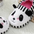 thumbnail image 4 of Pantuflas de peluche de panda rayado, talla 26/27, cálidas de algodón para niños de 1 a 6 años, regalos de Navidad para niños, pantuflas de interior de piel de dibujos animados, 4 of 5
