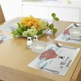 thumbnail image 4 of Ambesonne Cartoon Place Mats Set of 4, Words Hot Air Balloon, Standard Size, Coral Sky Blue, 4 of 6
