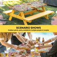 thumbnail image 6 of Sunflower Vintage Table Cloths for 3 Foot Rectangle Tables, Yellow Floral Summer Botanical Retro Art Patio Waterproof Elastic Fitted Tablecloths, Washable Rectangular Table Cover for Camping, 6 of 8