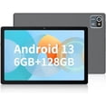 thumbnail image 1 of Tablette 10 Pouces Android 13, Tablette PC Quad-Core, 6GB(4+2) RAM, 64 Go ROM, 128 Go Extensible, 5000mAh, 1280x800 Écran Tactile HD, 5MP+8MP, Wifi, Double Caméra (Gris), 1 of 7
