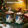 thumbnail image 2 of Christmas Themed Mugs Collection, Festive 3D Cute Merry Christmas Ceramic Coffee Cup Rustic Xmas Holiday Dishwasher Microwave Safe Ideal for Hot Beverages Unique Gift for Men & Women, 2 of 7