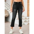 thumbnail image 2 of Chase Secret Womens Jeans High Waisted Straight Leg Ankle Jeans Casual Stretch Denim Pants, 2 of 6