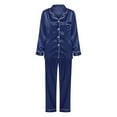 thumbnail image 5 of Cqxid525 Clearance Sale Women Pajama Sets Womens Silk Like Pajamas Long Sleeve Set Two Piece Sleepwear Button Down Nightwear Loungewear Sets, 5 of 5