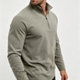 thumbnail image 3 of Lmnyox Sports Shirts for Men Long Sleeve Quarter Zipper Mock Neck Pullover Lightweight Athletic T-Shirts, 3 of 9