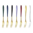 thumbnail image 1 of 7 Uds Mini tenedores para cócteles, tenedores para aperitivos, tenedores para caracoles de acero inoxidable, tenedores para degustación de postres de frutas de 2 puntas brillar Electrónica, 1 of 5