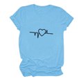 thumbnail image 6 of Goodeals Clearance Deals,Womens T Shirts Cute Graphic Shirt Long Sleeve Tees Funny Inspirational Teacher T-Shirt Tops Casual Crewneck Girl Friend Gift Tees(Sky Blue,XL), 6 of 6
