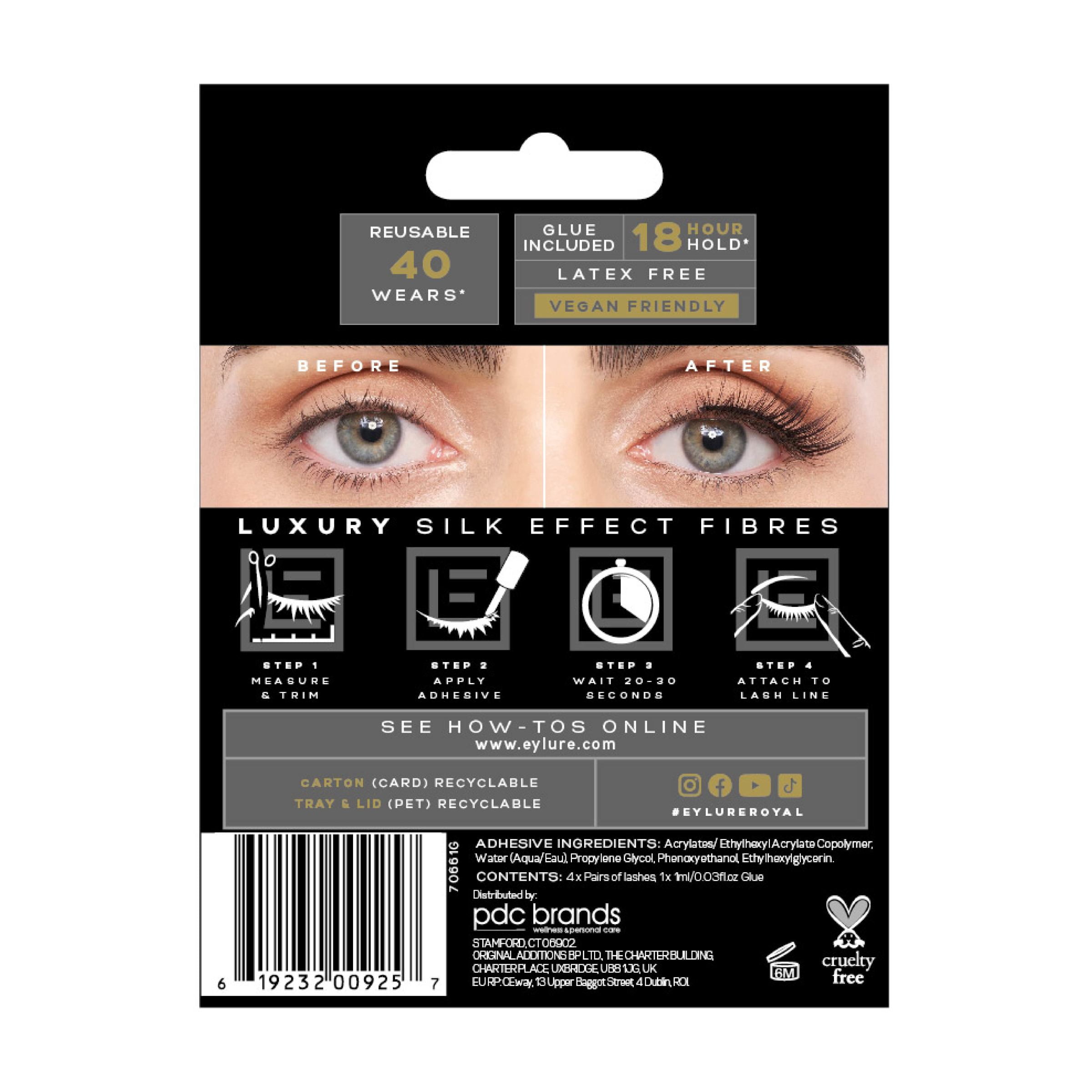 Eylure Luxe Silk Royal False Eyelashes Multipack - 4 pr