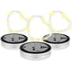 thumbnail image 1 of Juego de 3 luces solares de cadena para tapas de tarros de cristal, impermeables, 2 m, 20 LED, iluminación ambiental decorativa para tarros, botellas, hogar, mesa, Navidad, bodas y fiestas (blanco cál, 1 of 4