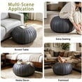 thumbnail image 5 of Thgonwid Unstuffed Pouf Ottoman Cover Indoor Foot Rest, Deep Gray 21.6" x 13", 5 of 8