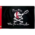 thumbnail image 1 of Le Temps Passe Vite Quand Vous Prenez du Rhum 12"x18" Drapeau Pirate, 1 of 1