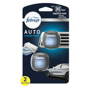 Febreze AUTO Air Freshener Vent Clip Laundry Fresh Scent, .06 oz Car Vent Clip, Pack of 2