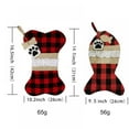 thumbnail image 5 of Buffalo Plaid Dogs Pets Christmas Stocking 1 Pack Big Size Hand-Knitted Christmas Decoration and Family Holiday Season Decor, 5 of 6